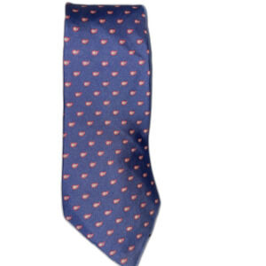 Brittany House London Geometric Blue Vtg 100% Silk Men's Necktie 3”X 57”